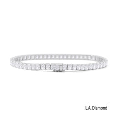 18K White Gold Radiant Diamond Tennis Bracelet (X.XX ct)