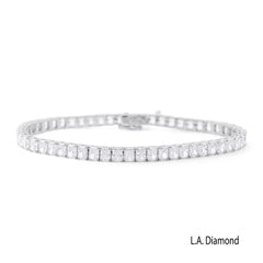 18K White Gold Radiant Diamond Tennis Bracelet (X.XX ct)