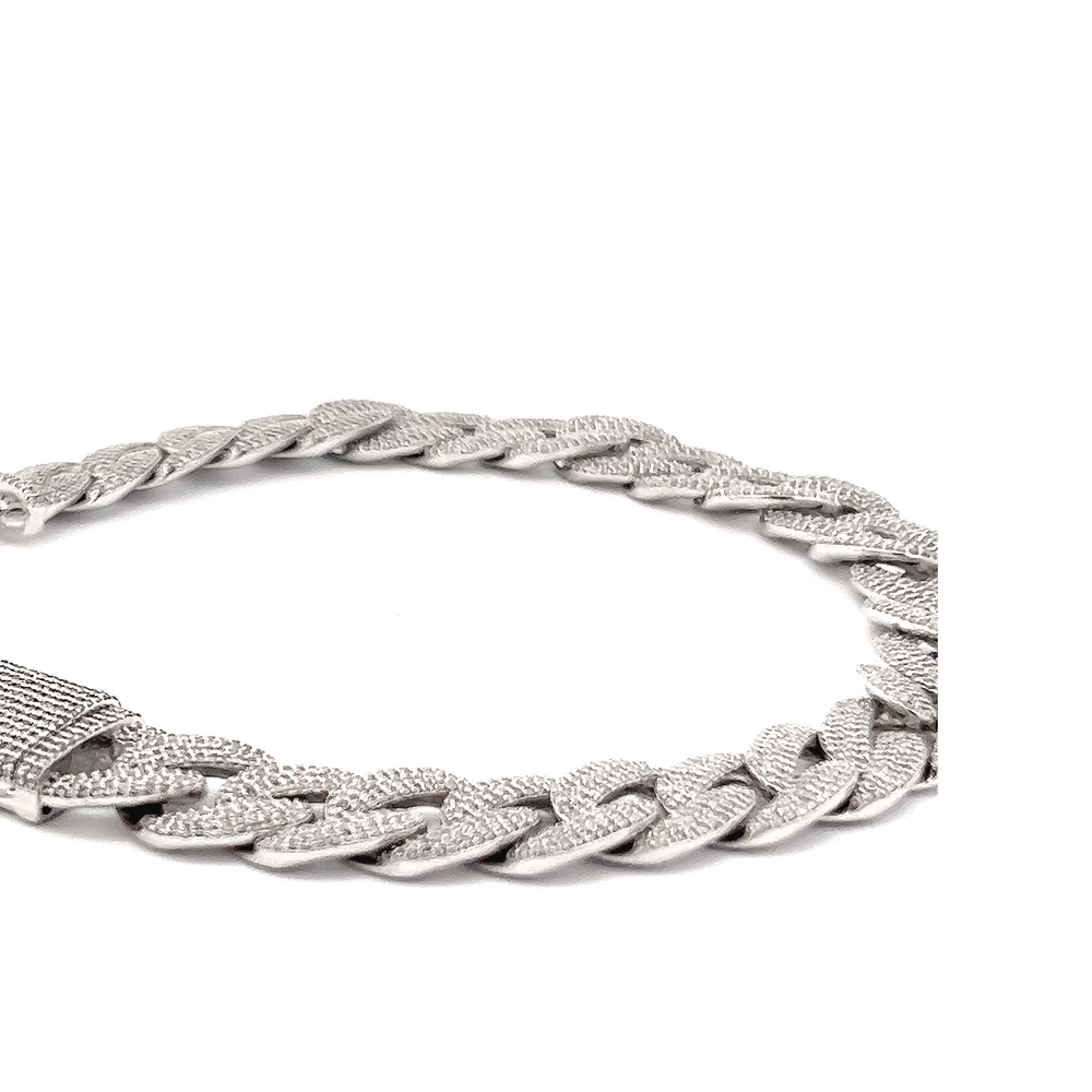 Diamond cuban link bracelet white gold on sale