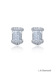 18K White Gold Round Diamond Drop Earrings (2.51 ct)