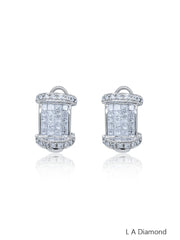 18K White Gold Round Diamond Drop Earrings (2.51 ct)