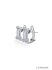 18K White Gold Round Diamond Drop Earrings (2.51 ct)