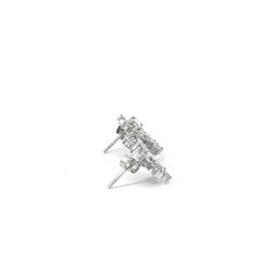 18K White Gold Diamond Earring