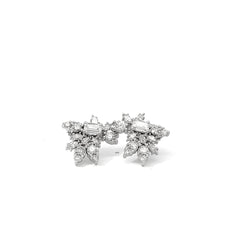 18K White Gold Diamond Earring