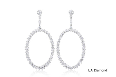 Hoop Earrings in 14K White Gold