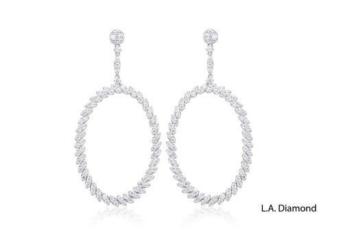 Hoop Earrings in 14K White Gold - ED237