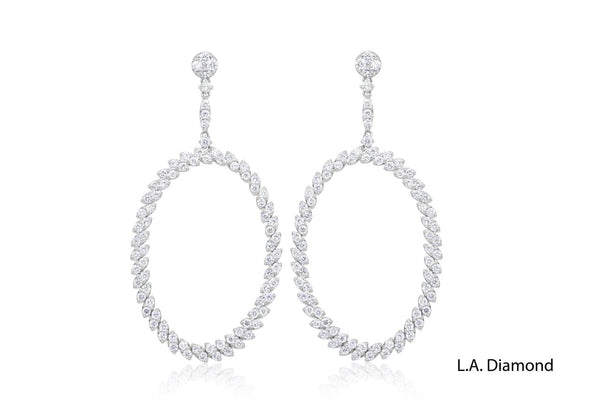 Hoop Earrings in 14K White Gold