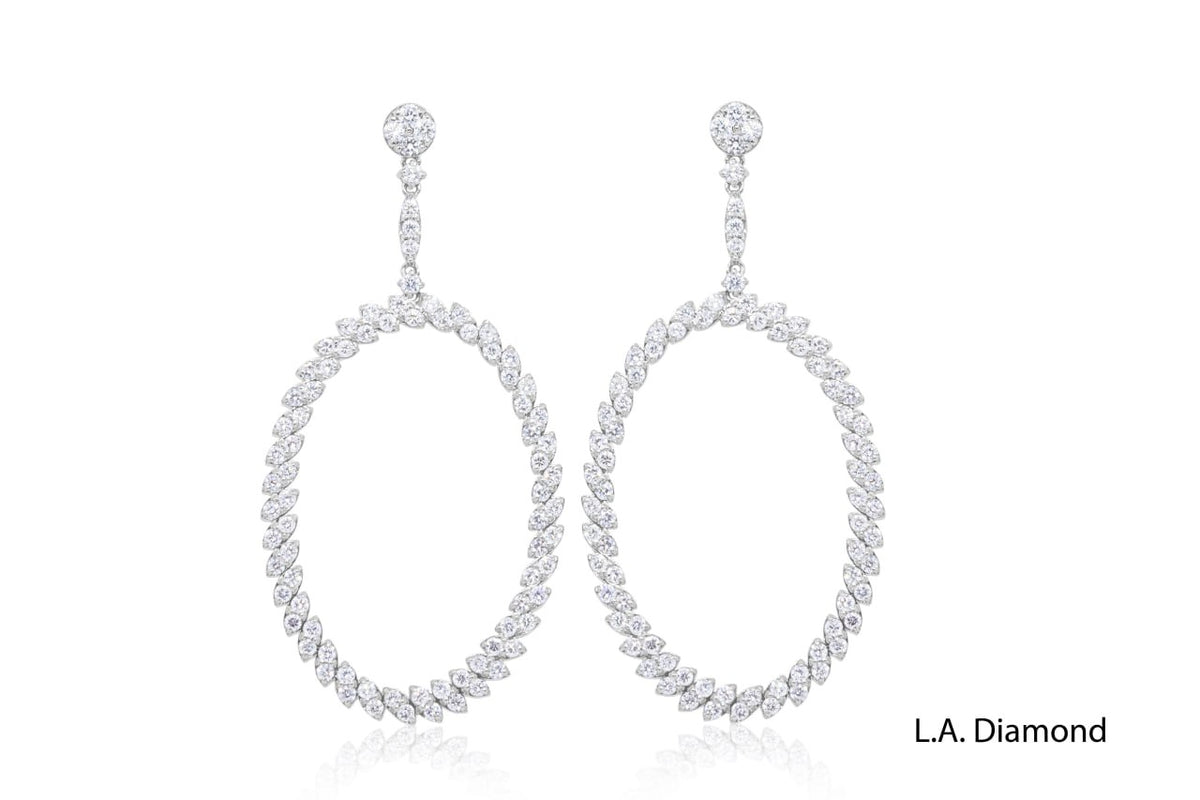 Hoop Earrings in 14K White Gold