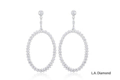 Hoop Earrings in 14K White Gold