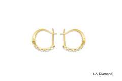 Diamond Hoop Earrings in 14K Gold