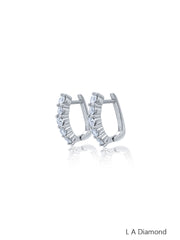 14K White Gold Round Diamond Earrings (1.85 ct)