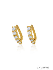 14K White Gold Round Diamond Chandelier Earrings (2.05 ct)