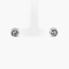 14K White Gold Round Diamond Stud Earring 4.11ct