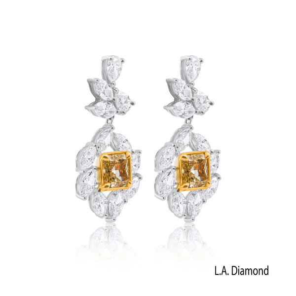 18K White Gold Petite Diamond Earrings (0.12 ct) - LA DIAMOND