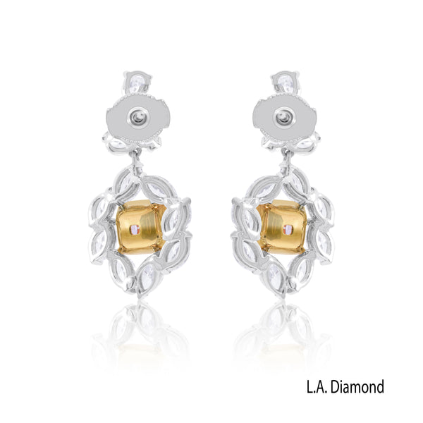 18K White Gold Petite Diamond Earrings (0.12 ct) - LA DIAMOND