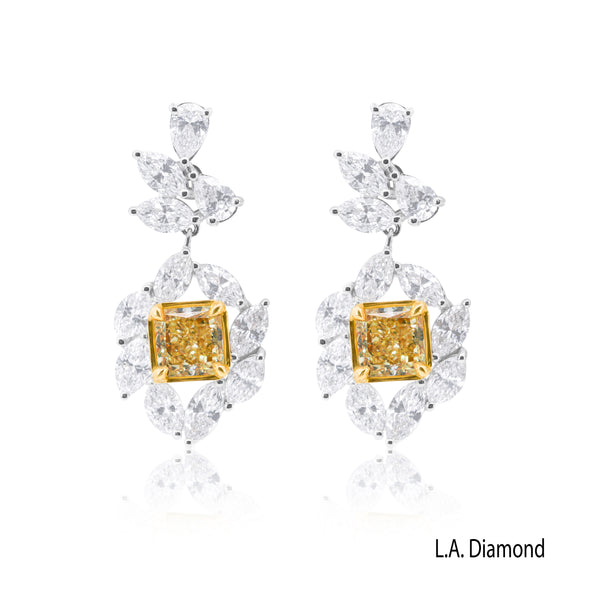 18K White Gold Petite Diamond Earrings (0.12 ct) - LA DIAMOND