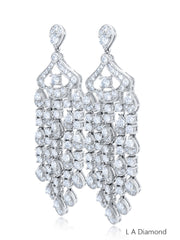 18K Two-Tone Pear-Cut Yellow & White Diamond Dangle Earrings (5.00 ct TGW)