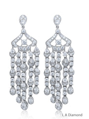 18K Two-Tone Pear-Cut Yellow & White Diamond Dangle Earrings (5.00 ct TGW)