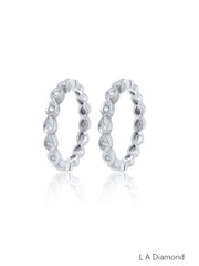 18K White Gold Dangling Diamond Earrings (6.60 ct)