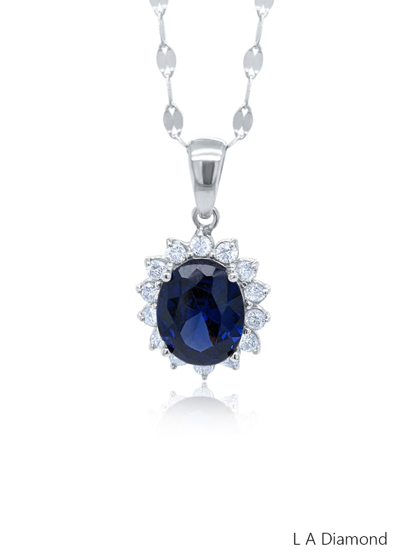 14K Yellow Gold Color Diamond Accent Pendant (0.46 ct) - LA DIAMOND