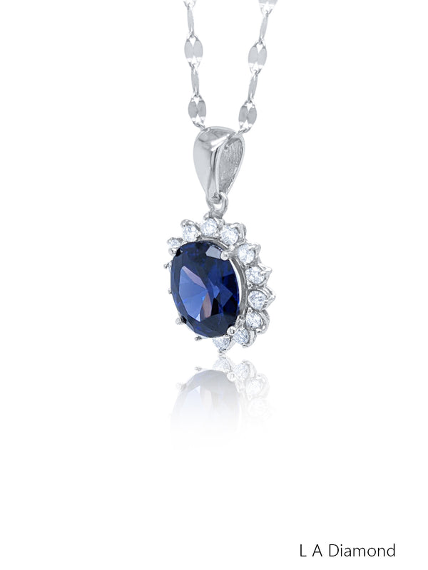 14K Yellow Gold Color Diamond Accent Pendant (0.46 ct) - LA DIAMOND