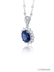 14K Yellow Gold Color Diamond Accent Pendant (0.46 ct)