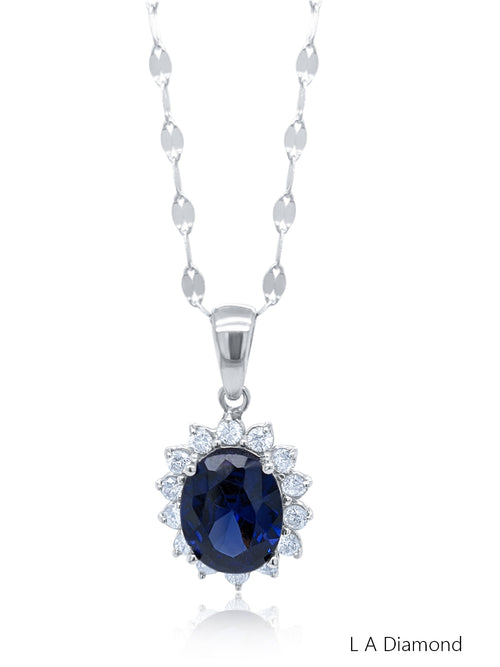 14K Yellow Gold Color Diamond Accent Pendant (0.46 ct) - LA DIAMOND