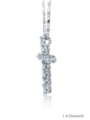 14K White Gold Solitaire Diamond Pendant (3.36 ct)