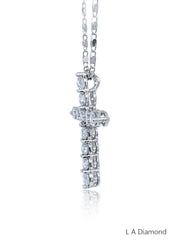14K White Gold Solitaire Diamond Pendant (3.36 ct)