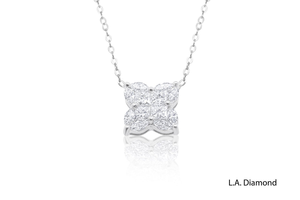 Diamond Snowflake Necklace Pendant