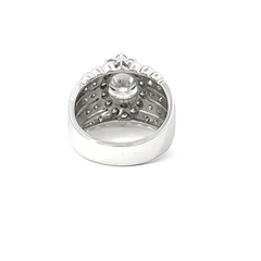18K White Gold Oval Cut Diamond Engagement Ring