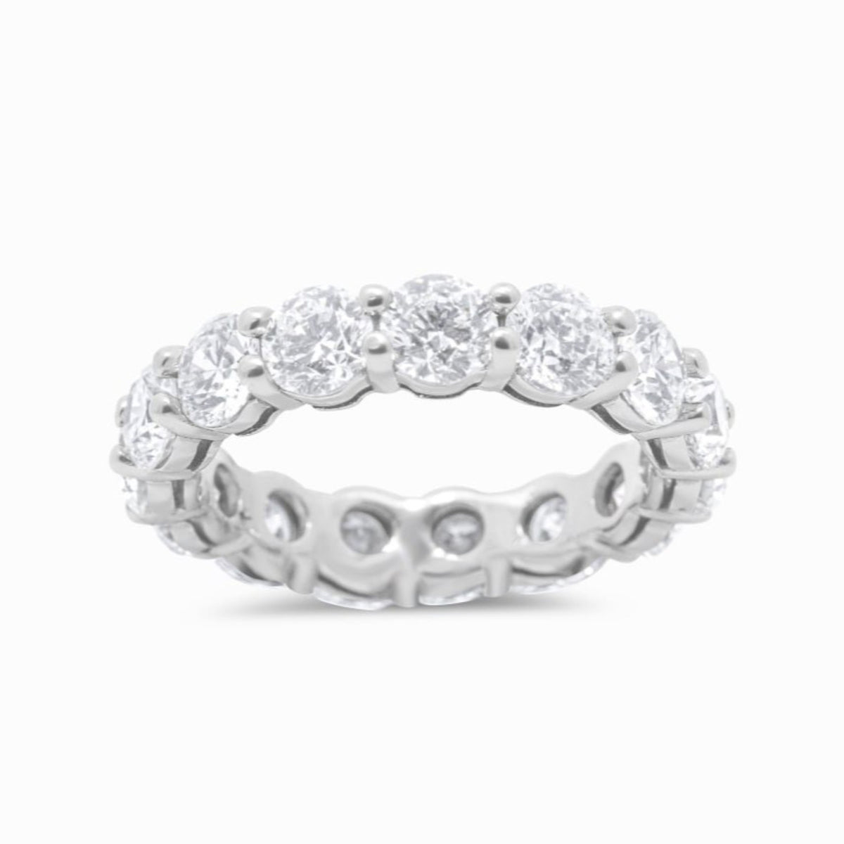 4.60 ctw Round Diamond Eternity Wedding Band Set on 14k White Gold