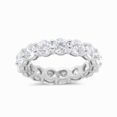 4.60 ctw Round Diamond Eternity Wedding Band Set on 14k White Gold