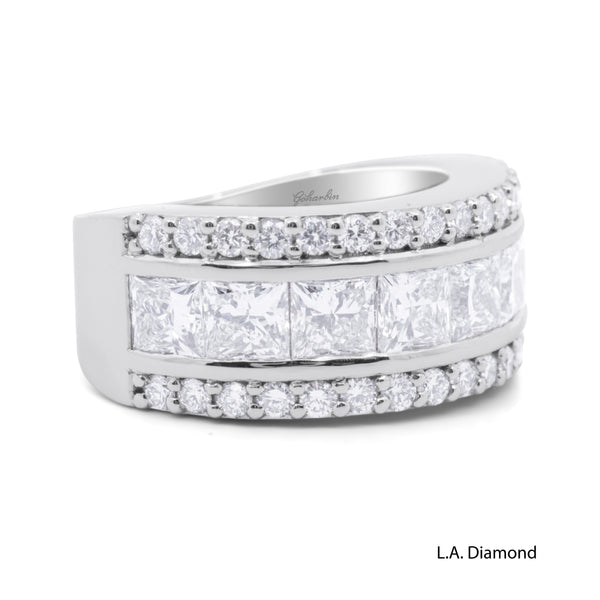 14K White Gold Lab Diamond Band Ring (1.62 ct) - LA DIAMOND