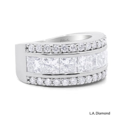 14K White Gold Lab Diamond Band Ring (1.62 ct)
