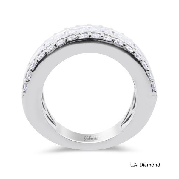 14K White Gold Lab Diamond Band Ring (1.62 ct) - LA DIAMOND