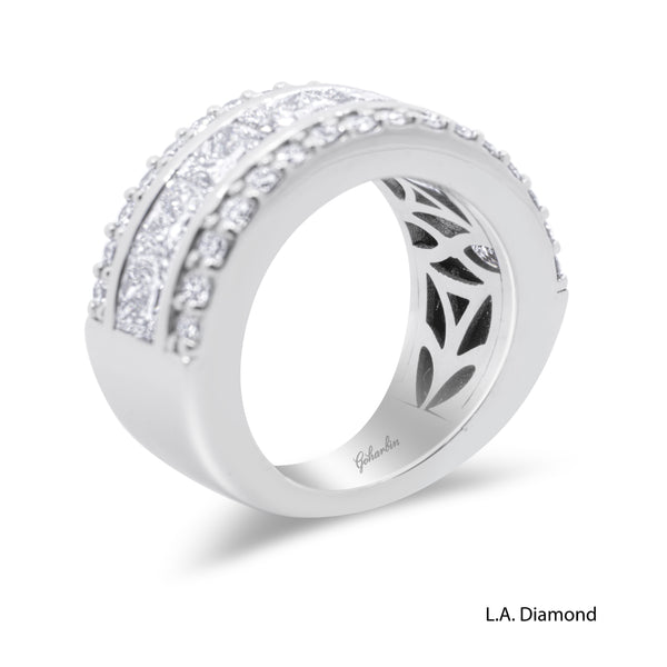 14K White Gold Lab Diamond Band Ring (1.62 ct) - LA DIAMOND