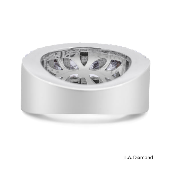 14K White Gold Lab Diamond Band Ring (1.62 ct) - LA DIAMOND