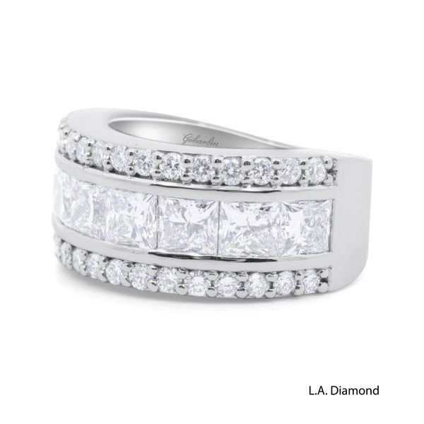 14K White Gold Lab Diamond Band Ring (1.62 ct) - LA DIAMOND