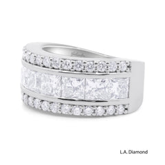 14K White Gold Lab Diamond Band Ring (1.62 ct)