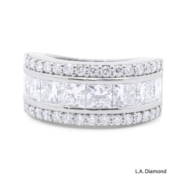 14K White Gold Lab Diamond Band Ring (1.62 ct) - LA DIAMOND