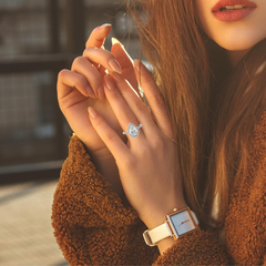 14K White Gold Pear Shape Diamond Engagement Ring