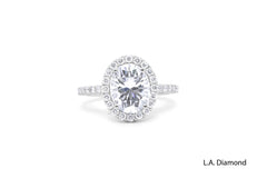 14k White Gold Halo-Style Engagement Diamond Ring