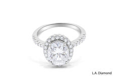 14k White Gold Halo-Style Engagement Diamond Ring