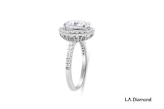 14k White Gold Halo-Style Engagement Diamond Ring
