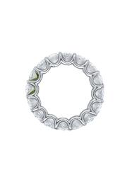 14K White Gold Diamond Oval Cut Eternity Wedding Ring 8.54c