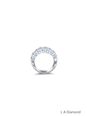 14K White Gold Round Diamond Ring (3.70 ct)