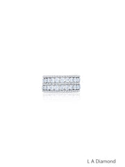 14K White Gold Round Diamond Cluster Ring (3.10 ct)