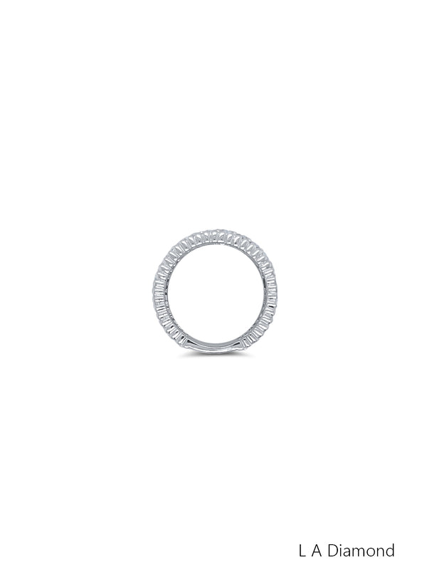 14K White Gold Round Diamond Cluster Ring (3.10 ct) - LA DIAMOND