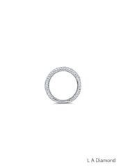 14K White Gold Round Diamond Cluster Ring (3.10 ct)